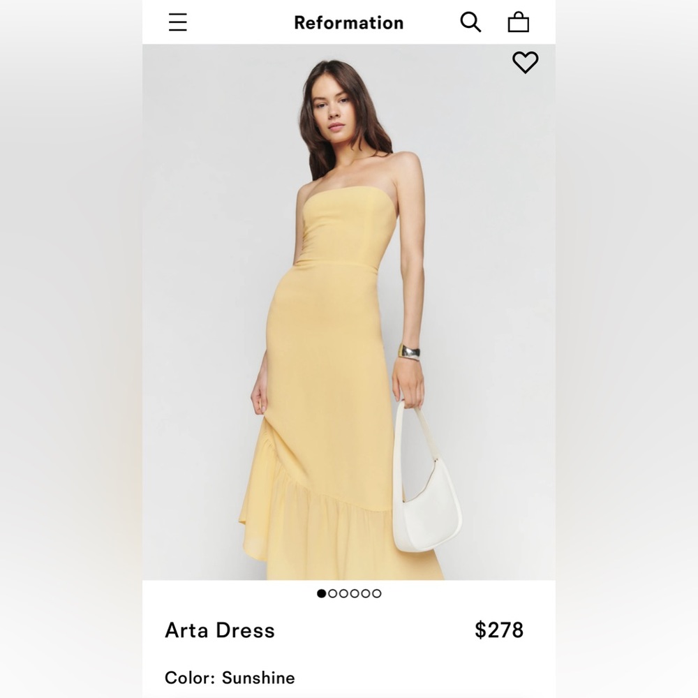Reformation Arta Dress in Sunshine
